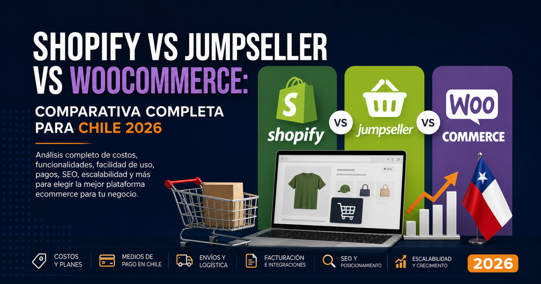 Shopify vs Jumpseller vs WooCommerce: Comparativa para Chile 2026