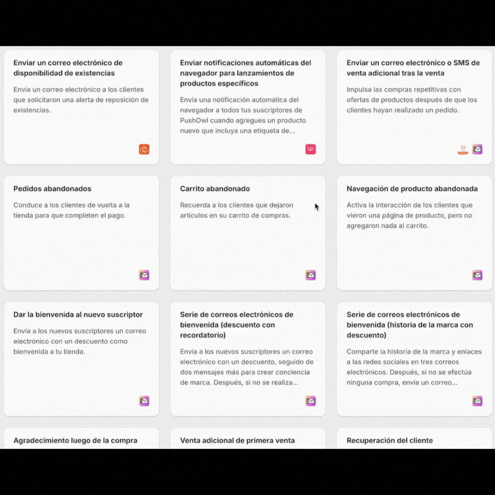 Configuración de correos nativos de Shopify