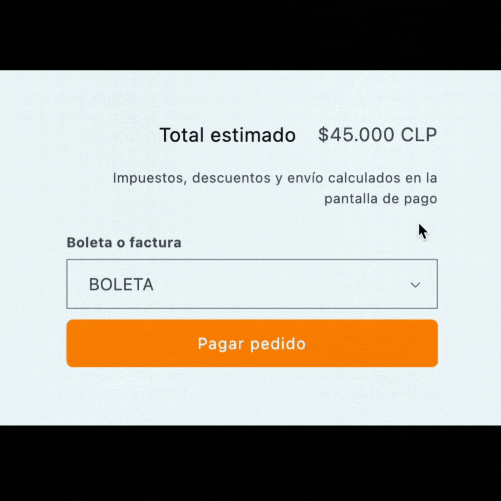 Una opción para agregar la opción de seleccionar Boleta o factura a cada cliente 
