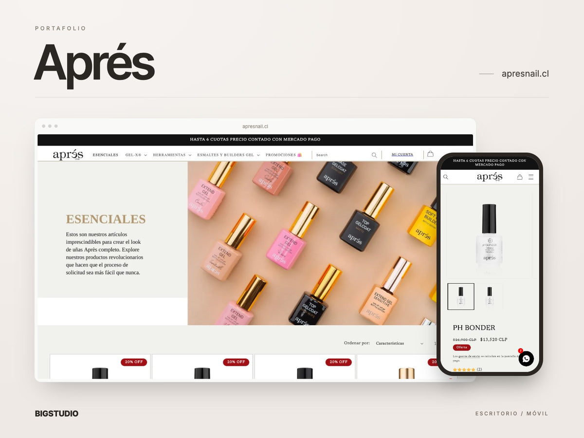 Aprés, imagen del portafolio