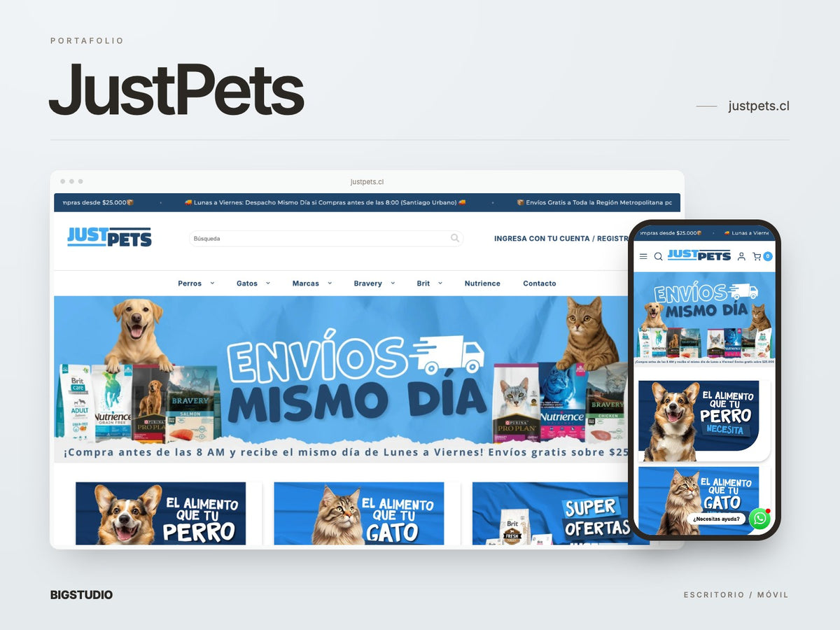 JustPets, imagen del portafolio