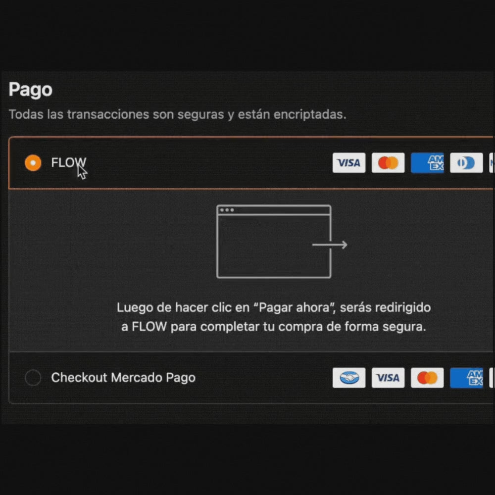 Demo: agrega formas de pago (Flow, Mercado Pago)