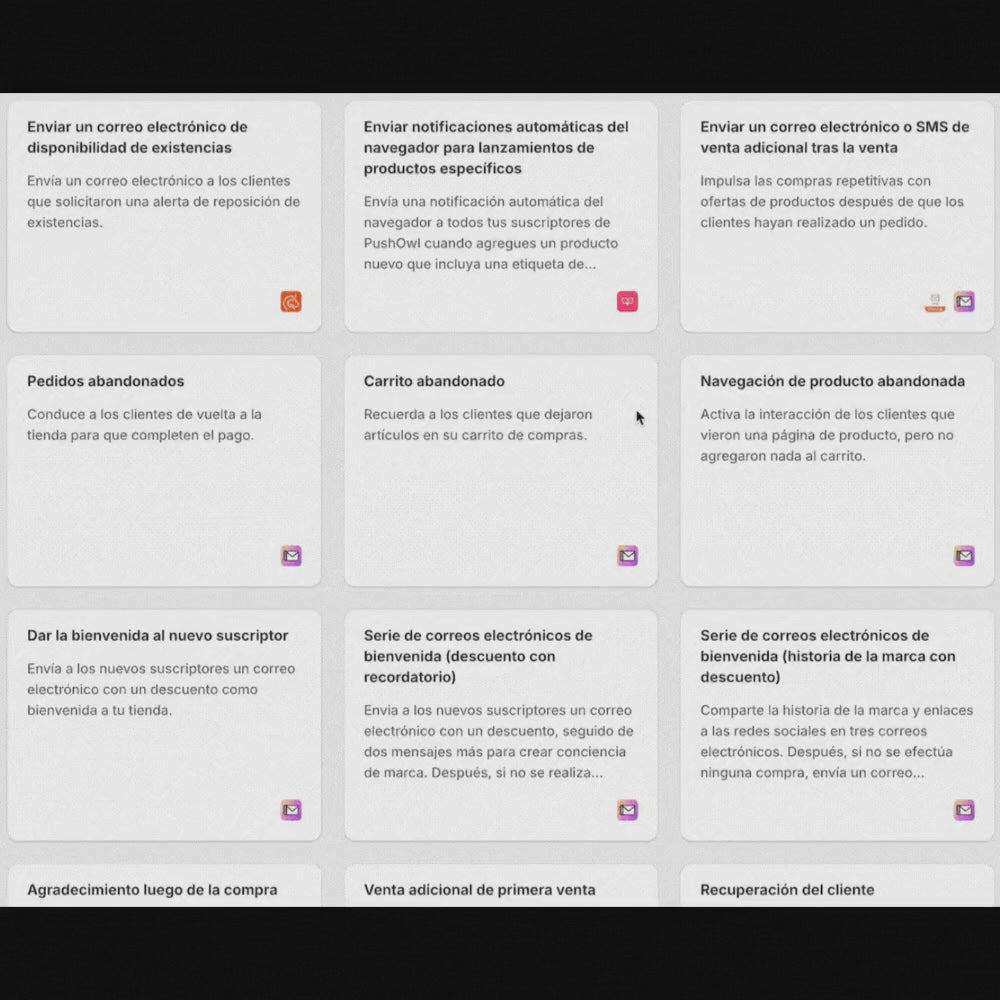 Demo: configuración de correos nativos de Shopify